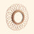 Miroir mural fleur en rotin naturel, diamètre total de 40 cm, parfait pour une décoration bohème chic