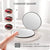 Miroir Grossissant de Poche à LED avec luminosité ajustable.