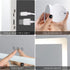 Gros plan sur les fonctionnalités du Miroir Hollywood 80x60 cm : boutons tactiles, ports USB et miroir grossissant 10x.