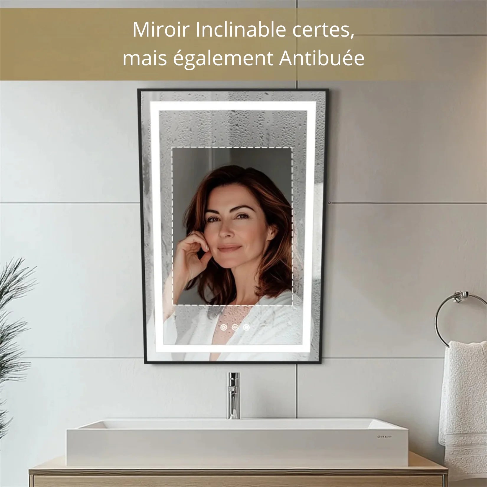 Miroir Inclinable PMR avec Angle 30 Degrés.