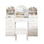 Vue de face du luxueux Miroir LED Coiffeuse sur fond blanc