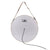 Dos du miroir LED rond doré – câblage à raccorder, prise non fournie (hardwired).