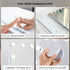 Aperçu des fonctionnalités du miroir lumineux maquillage avec boutons tactiles et LED.