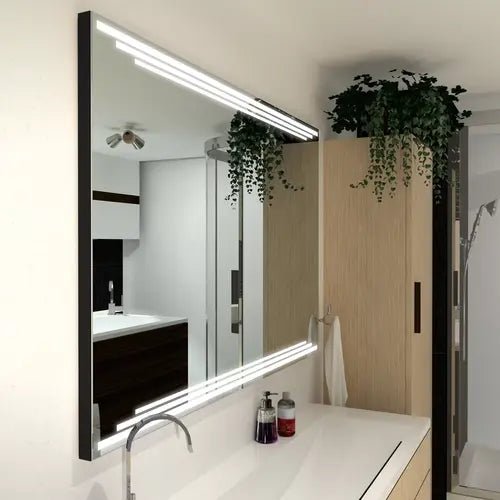 Miroir mural à LED pour salle de bains 100x60 cm - Miroir Led - Miroir Miroir mural à LED pour salle de bains 100x60 cm - Miroir Led - Miroir
