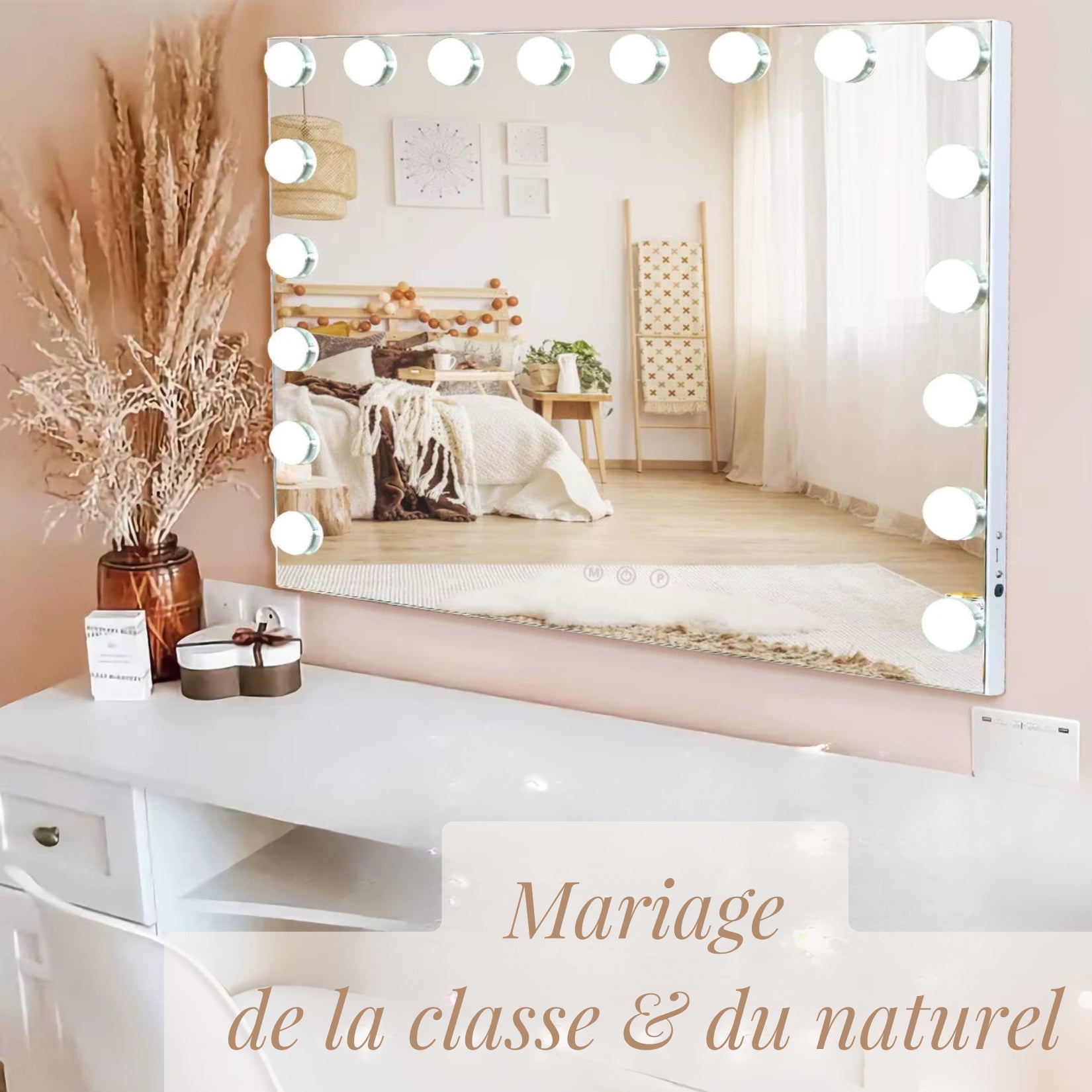 Miroir Maquillage Lumineux s'intégrant parfaitement à une déco élégante.