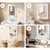 Miroir mural blanc adapté à la salle de bain, salon, ou entrée.