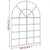 Schéma des dimensions du miroir mural industriel arqué 100x130 cm.