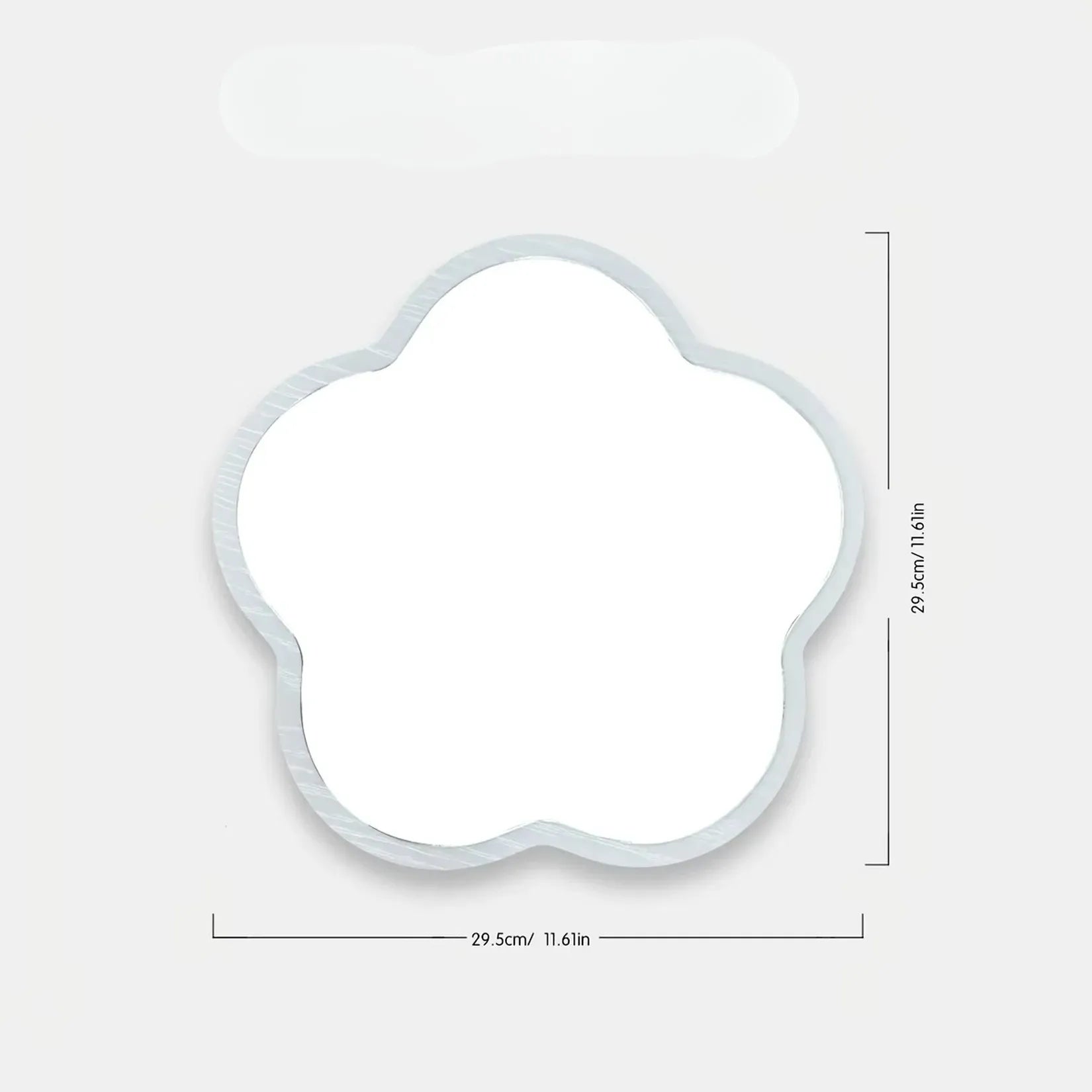 Miroir Nuage dimensions 29,5 x 29,5 cm forme ondulée.