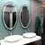 Miroir ovale 80x120 cm avec fonction antibuée, idéal pour une visibilité parfaite après une douche chaude