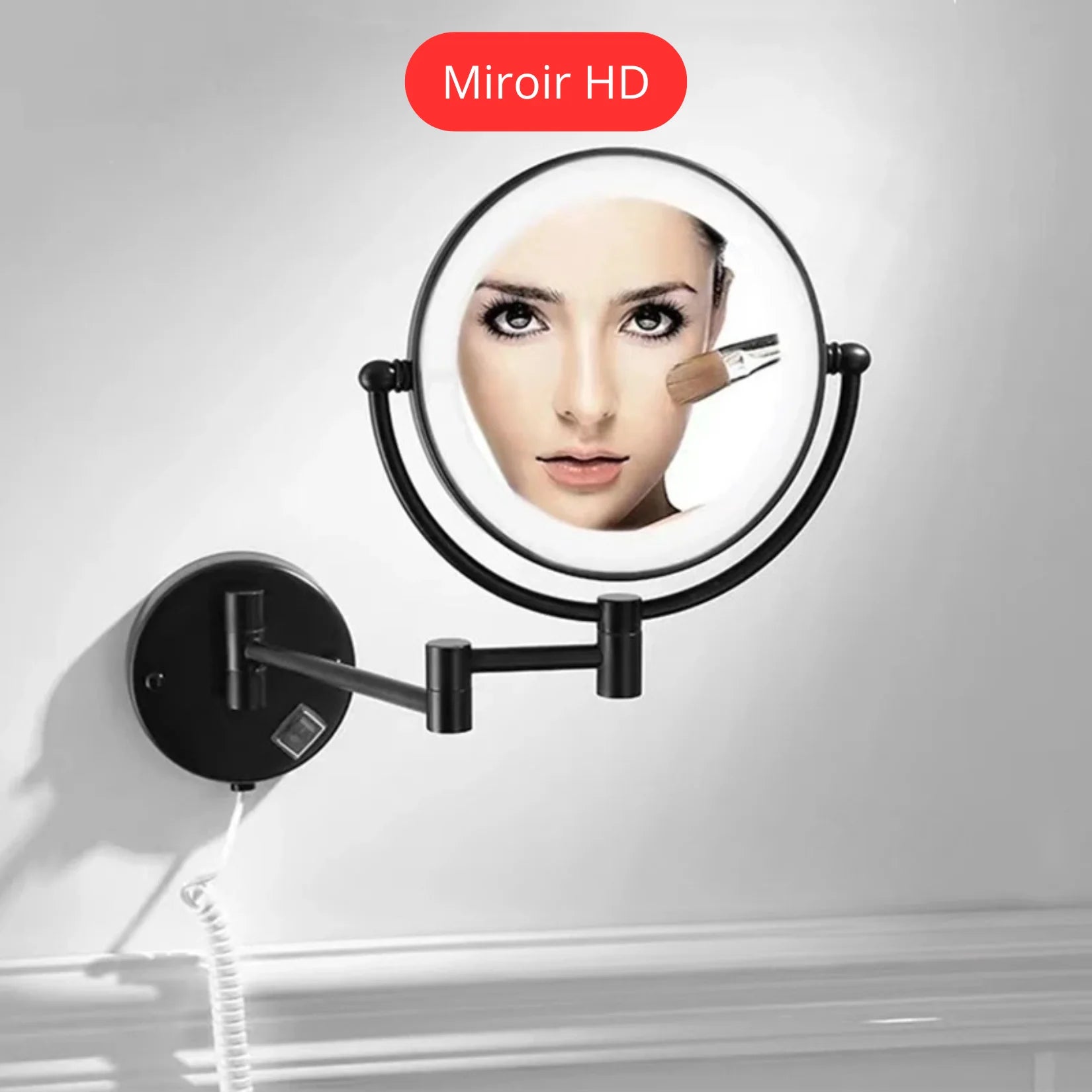 Miroir Pivotant Mural Utilisation Maquillage.