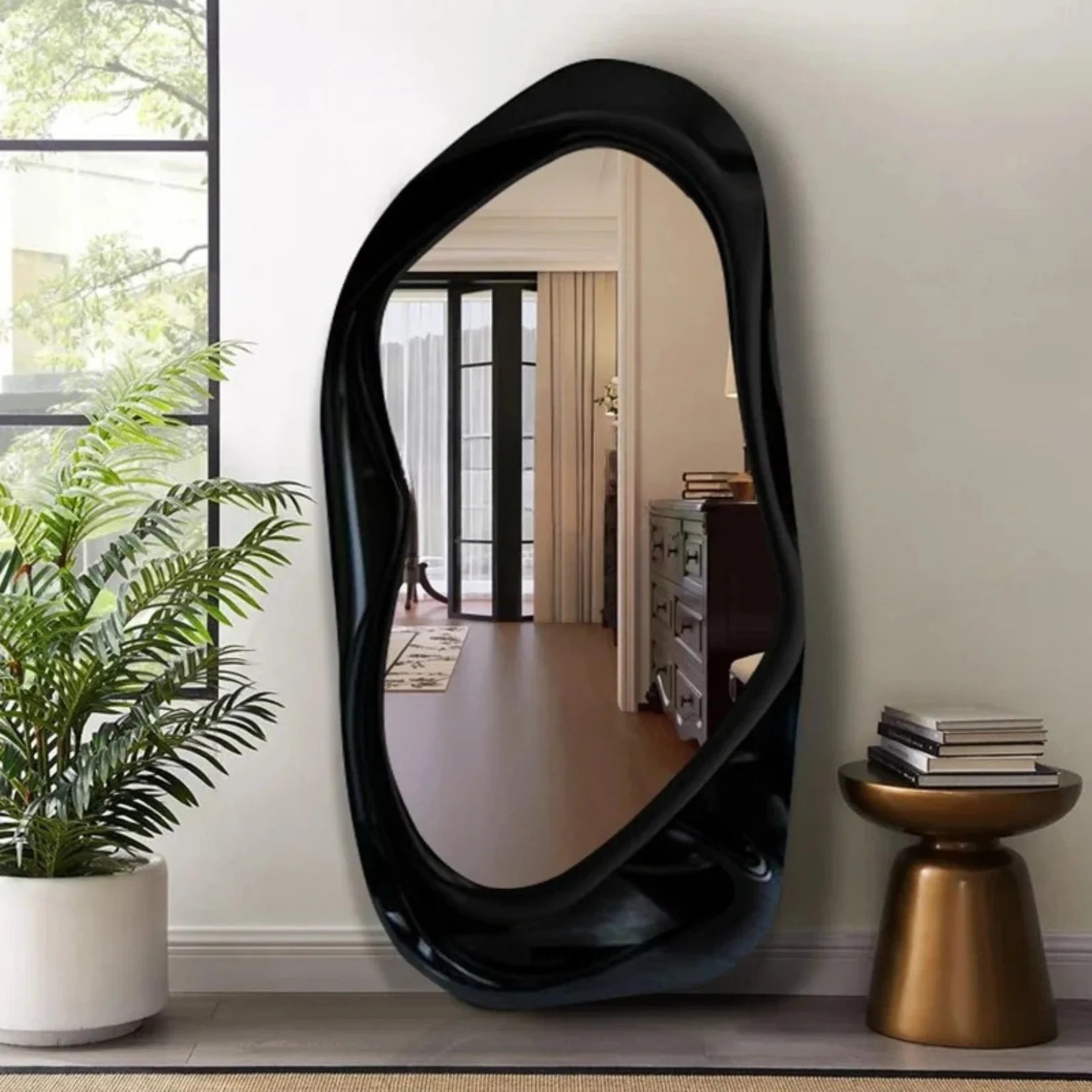 Miroir Plein Pied Dalí Noir Salon Contemporain.