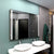 Miroir rectangulaire 100x80 cm antibuée avec éclairage LED, design premium pour salle de bain