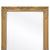 Détail du cadre baroque sur le haut du miroir rectangulaire bois.