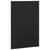 Vue arrière du miroir rectangulaire noir avec fixations murales.