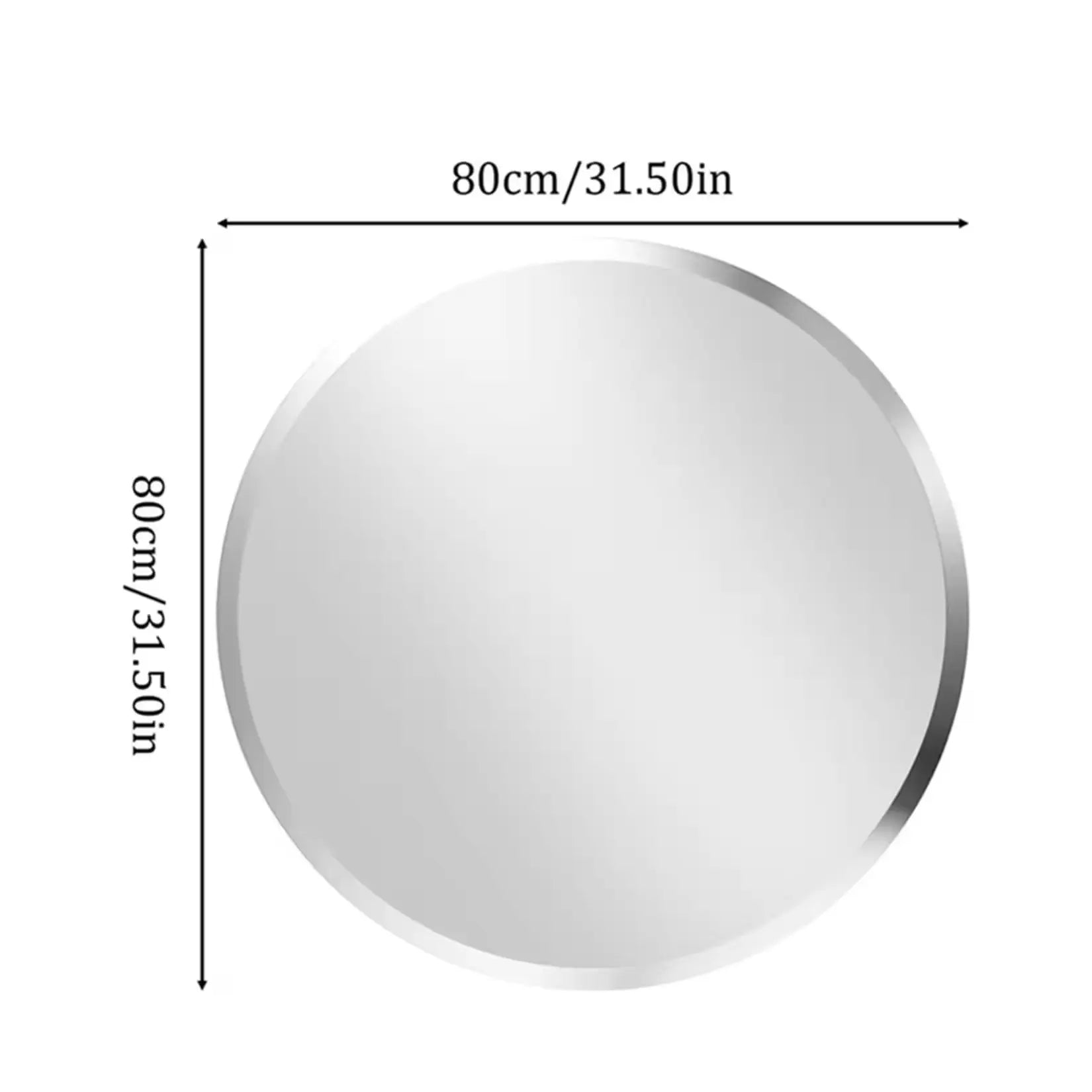 Dimensions du miroir rond 80 cm - modèle grande taille.
