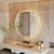 Miroir rond 80 cm avec doublure or moderne