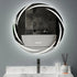 Miroir rond 80 cm LED blanc élégant