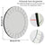 Dimensions précises et détails du miroir rond 80 cm avec bordure design taillée.