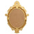 Vue de face complète du Miroir Rond Doré Baroque dans son style luxuriant.