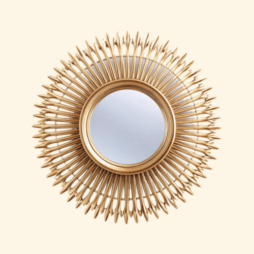 Miroir rond doré pour un salon magnifique Miroir-France