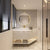 Miroir rond salle de bain LED 60 cm avec rétroéclairage mural blanc moderne.