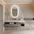 Miroir lumineux salle de bain avec éclairage LED blanc pur dans un intérieur sobre.
