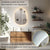 Miroir de salle de bain original avec verre HD 5 mm et bords polis anti-coupure.