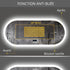 Miroir salle de bain rétroéclairé avec zone de désembuage centrale 200x700 mm.