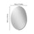 Dimensions du miroir simple salle de bain 50x70 cm, parfait pour un aménagement optimisé.