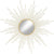 Miroir soleil doré rond avec structure rayonnante en métal – décoration murale moderne.
