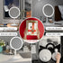 Miroir sur pied grossissant idéal comme cadeau, compact et portable.