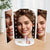 Miroir triptyque grossissant LED blanc pour maquillage lumineux.
