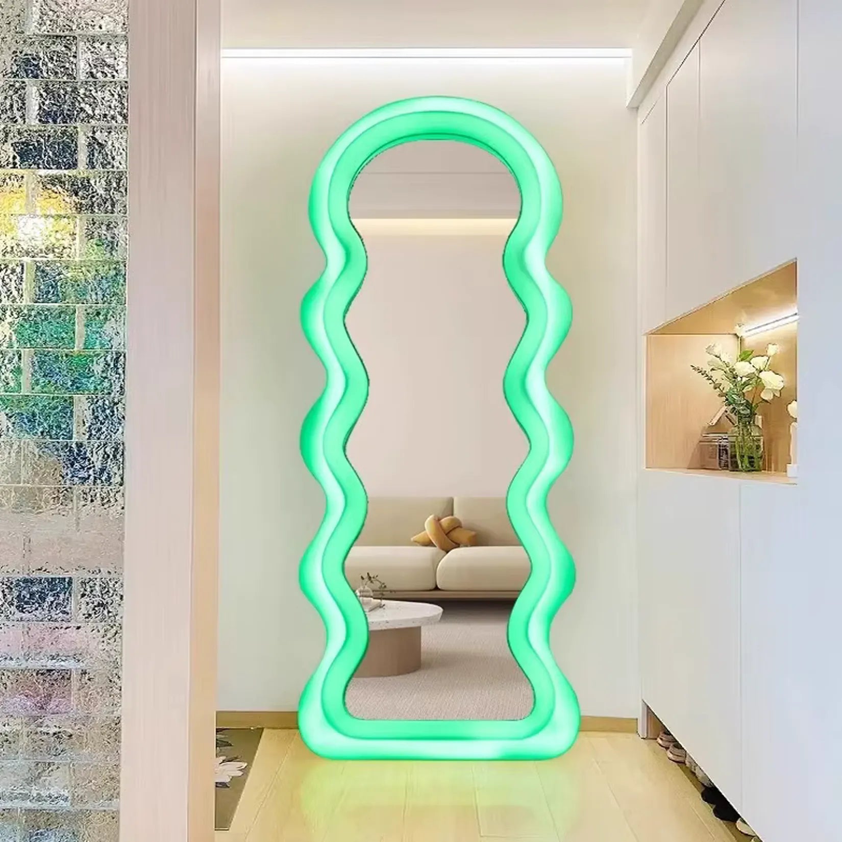 Miroir Ultrafragola LED Vert Mise en Situation Entrée.