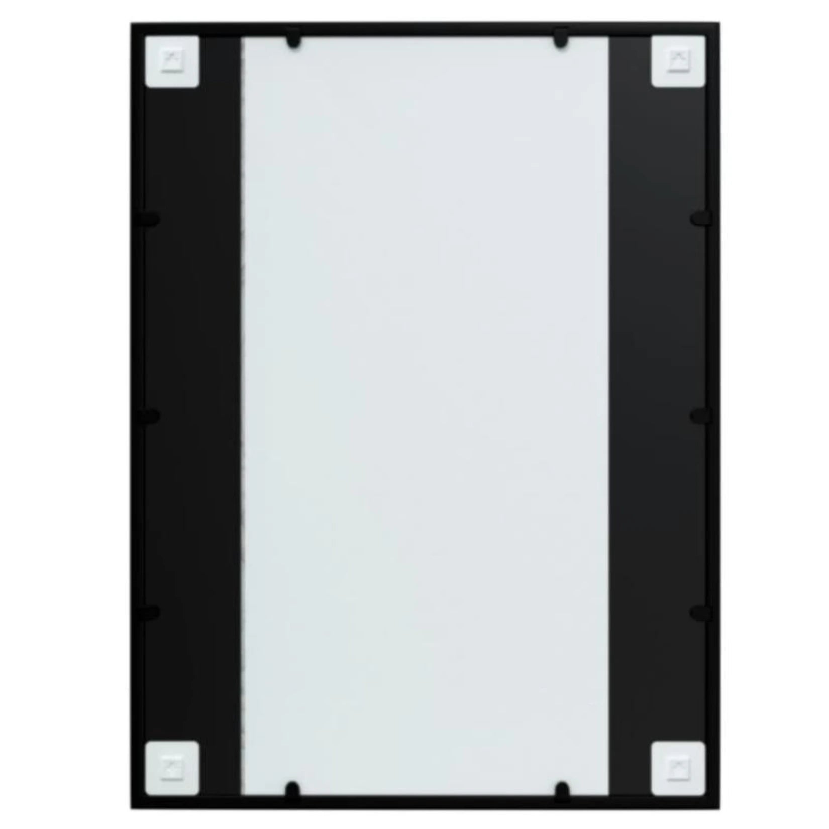 Vue arrière du miroir verrière industriel avec ses éléments de fixation.