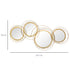 Dimensions du lot de miroirs ronds dorés entrelacés – 107 x 56 cm pour une présence murale remarquable.