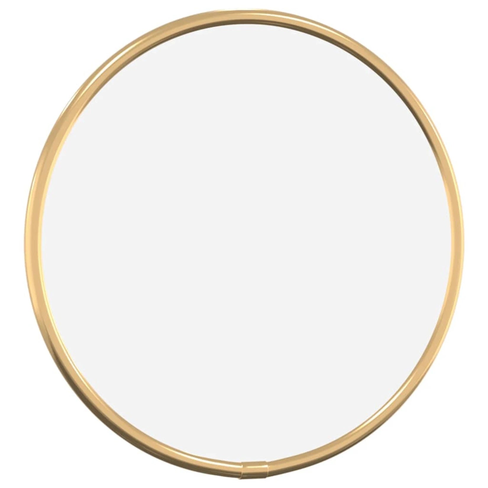Vue Avant du Petit Miroir Rond Doré 20 cm.