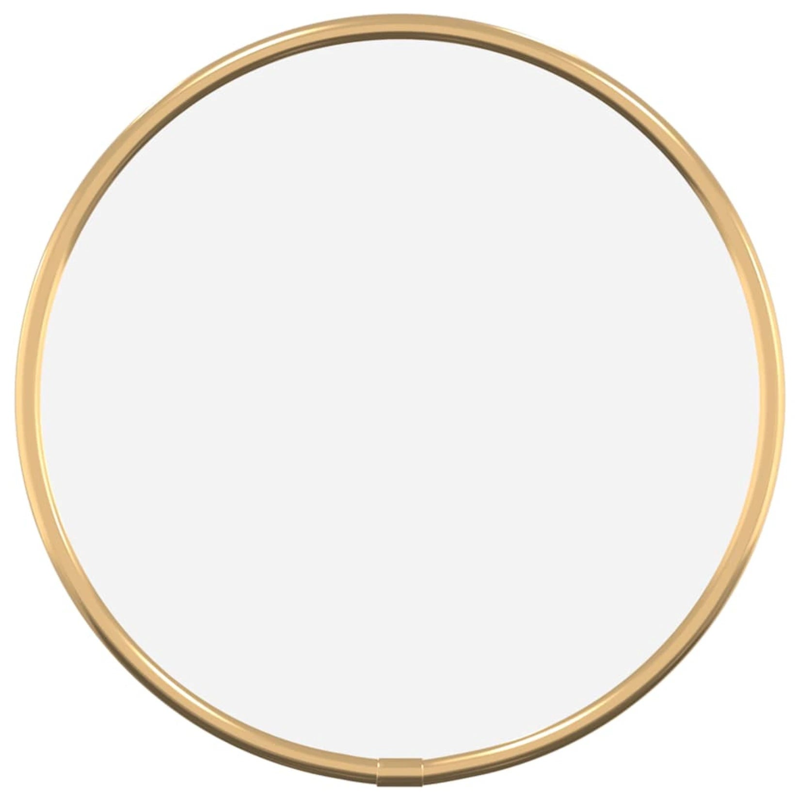 Vue de Face du Petit Miroir Rond Doré 20 cm.