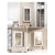 Armoire à bijoux blanche avec miroir mural installée dans une chambre moderne – solution compacte et élégante.