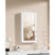 Miroir blanc mural intégré dans une armoire à bijoux compacte – déco murale sobre et élégante.